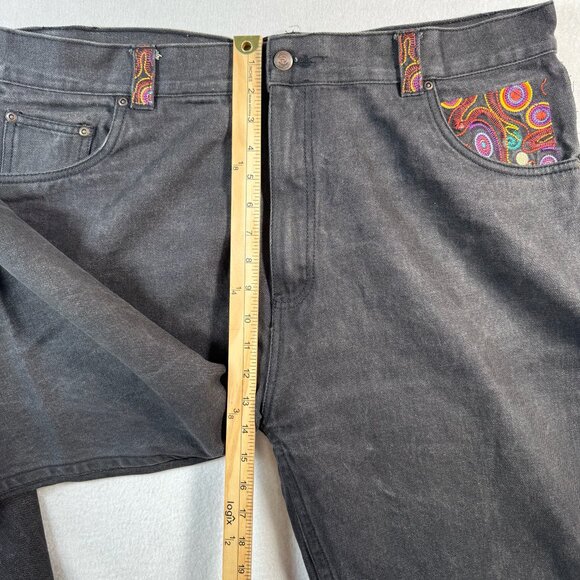 P Miller Jeans Mens Black 40 Straight Leg High Rise Dark Wash - Picture 8 of 14